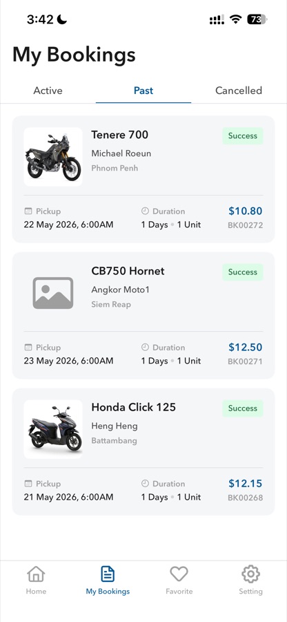 Upper+ my bookings
